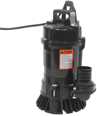 Pompa sommersa, pompa per acque sporche (550 W, 2850 giri/min, portata massima 3519 galloni, altezza massima di erogazione: 150 metri, IP68, interruttore di protezione termica del motore) (nero)