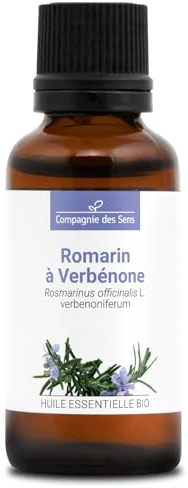 ROMARIN À VERBÉNONE BIO - 30mL - Huile Essentielle de Qualité Premium - 100% Pure, Naturelle, Garantie ChromaCert - Chémotypée et Intégrale - La Compagnie des Sens