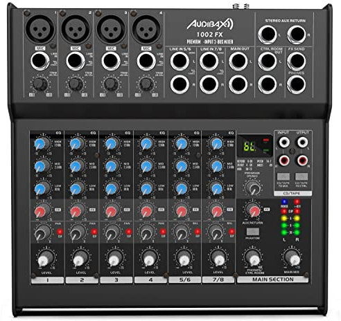 Audibax 1002 FX Mesa Mezclas 8 Canales y Efectos