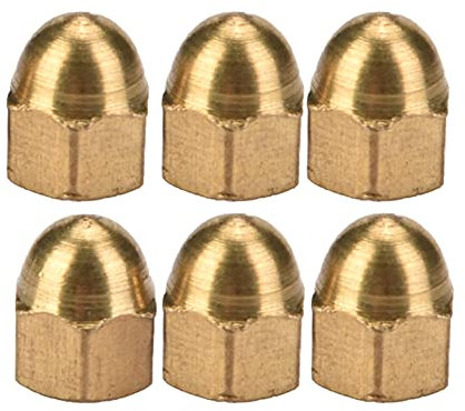 Juego de Tuercas de Bellota de Latón Tapa de Cabeza de Domo Tuercas Hexagonales Maquinaria Muebles Sujetadores de Vehículos para Reparar (M3 (20 piezas))