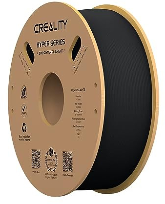 Creality PLA-Filament Hyper,1.75mm Durchmesser für 600mm/s Hohe Druckgeschwindigkeit,+/-0.03mm Maßgenauigkeit für Hochpräzises Drucken,Hohe Liquidität und Schnelle Abkühlung für K1 K1 Max K1C(Schwarz)