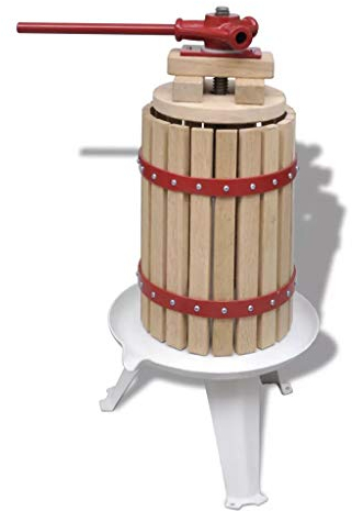 ZEYUAN Obst- und Weinpresse 6 L, Saftpresse, Obstpresse, Obstmühle, Apfelpresse, Hydropresse, Obsthäcksler