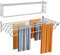 Wall Mounted Clothes Airer Foldable Towel Rail Retractable Clothes Drying Rack With 6 Poles, Stainless Steel Airer Clothes Dryer Bathroom Towel Holder Space Saving Rust Resistant Indoor or Outdoor