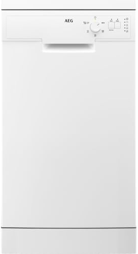 AEG FFX52507ZW Dishwasher 5000, Freestanding Dishwasher with AirDry Technology, 10 Settings, Customisable Space with MaxiFlex Drawer, Quik Program, 46 dB, 45cm, White, Class E