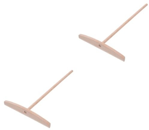 ABOOFAN 2pcs Convenient Pancake Spread Wood Crepe Maker Tool Household Crepe Tool Baking Accessory