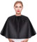 UEIOAVL Mantelle per parrucchiere, 1 pezzo Mantella da parrucchiere mantella da taglio corta impermeabile per la tintura dei capelli grembiule da trucco pieghevole unisex (nero)