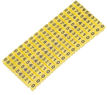 MECCANIXITY 150Pcs Wire Label, 0-9 Digital Cable Labels Tags M-0 Type Cable Numbers Markers for Identification Troubleshooting Maintenance of Wires, Yellow