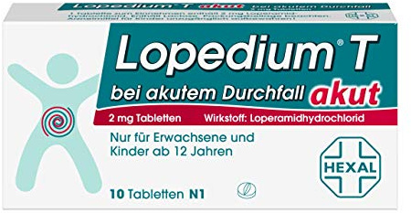 Lopedium T akut bei akutem Durchfall Tabletten 10 stk by HEXAL AG