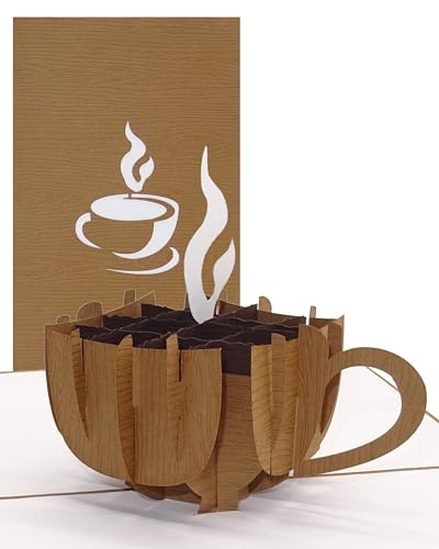 Pop Up Karte Coffee Cup - Kaffeetasse - Gutschein, Geburtstagskarte, Geschenkgutschein & Einladung zum Kaffee, Kaffeeklatsch