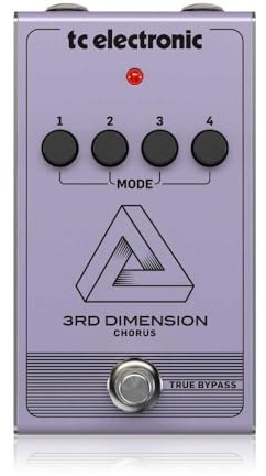 TC Electronic 3RD DIMENSION CHORUS Vintage Analog Chorus Pedal Recreation with 4-Button Effect Selection and BBD Circuitry