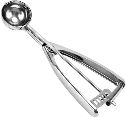 Saebye Small Cookie Scoop, 1.5 Tbsp/ 0.8 OZ Cookie Dough Scoop, 1.6 inch/ 4 CM Ball, 18/8 Stainless Steel Small Ice Cream Scoop, Secondary Polishing
