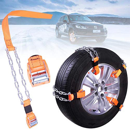 Jatour Catene da neve per auto, catena per pneumatici da neve, per auto, SUV, camion, auto