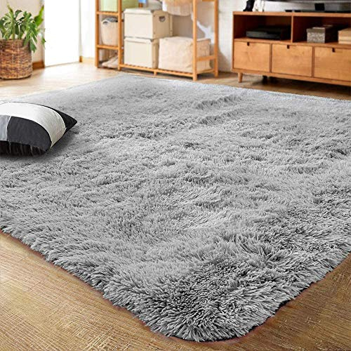 Muutos Tappeto in Finta Pelle di Pecora-Agnello, Tappeto Moderno a Pelo Corto, Imitazione Lana Lunga Pelliccia Morbida, per Salotto, Camera da Letto, corridoio, Cucina, Grigio, 100 x 200 cm
