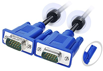 LFHUKEJI VGA-VGA estándar de 15 pines VGA macho a VGA macho, 3+5 (VGA 3 m)