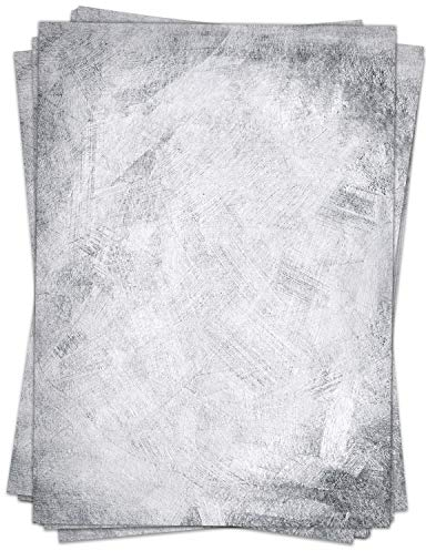 50 Blatt Briefpapier (A4) | Spachtel Mauer Vintage Look grau | Motivpapier | edles Design Papier | beidseitig bedruckt | Bastelpapier | 90 g/m²