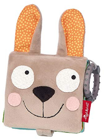SIGIKID 42514 Aktiv-Buch Hase PlayQ Mädchen Babyspielzeug empfohlen ab 6 Monaten beige
