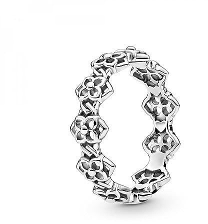 PANDORA Rosenblüten Ring aus Sterling Silber, Größe 52, 199401C00-52