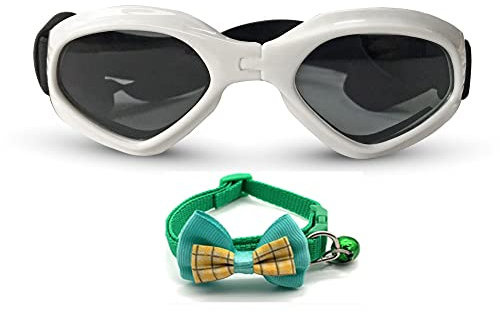LILIIZ-L Hundebrille Sonnenbrillen Für Hunde Schutzbrille Wasserdichter Einstellbar Hundebrille Für Kleine Hunde Katzen (D)