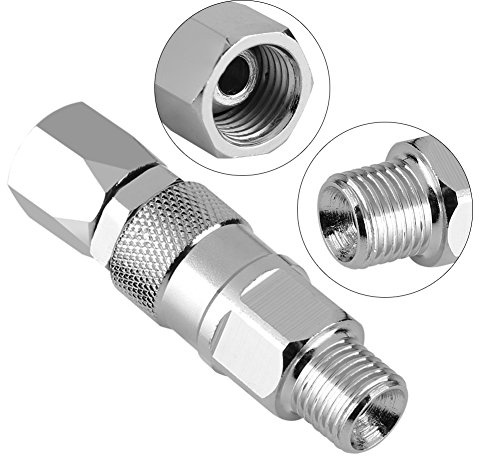 Tbest Ose,Spray Paint Hose Whip,Graco Sprayer Pressure Gauge,Graco Airless Sprayer Hose Reel 1 4 Inch Stainless Steel Airless High Pressure Spray Gun Hose Swivel Joint For Paint Sprayers