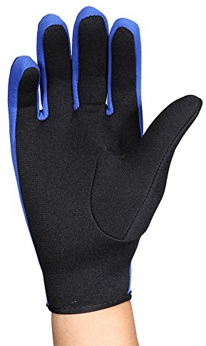 1 Paar Set Tauchen Neopren, Surf Schwimmen Speerfischen Neopren Tauchhandschuhe, Tauchen Schnorcheln Kinder Wassersport Schwarz Gelb S (Schwarz Blau)