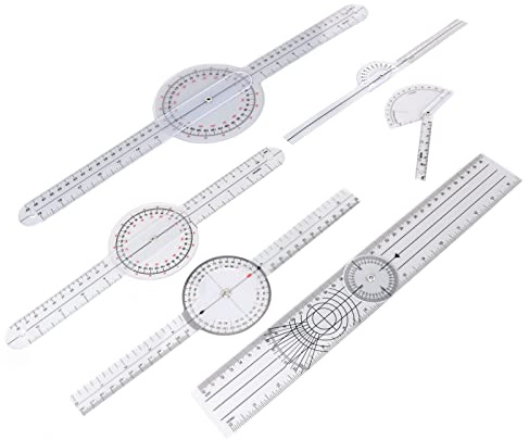 FOLOSAFENAR Goniometro articolare goniometro Goniometro Medico salvaspazio in PVC 6PCS per Uso Domestico Goniometer Digital Appareils de Mesure de Hauteur et de circonférence