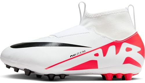 NIKE Jr Zoom Superfly 9 Academy AG, Alta, Bright Crimson White Black, 37.5 EU