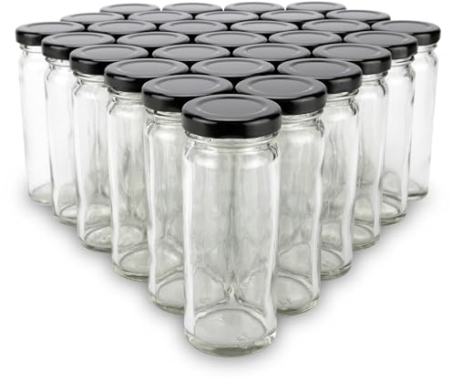 30 vasetti per marmellata da 100 ml, di alta qualità, con coperchio a vite, versatili, con coperchio per conserve, dessert, progetti fai da te e molto altro ancora, perfetti per conservare e