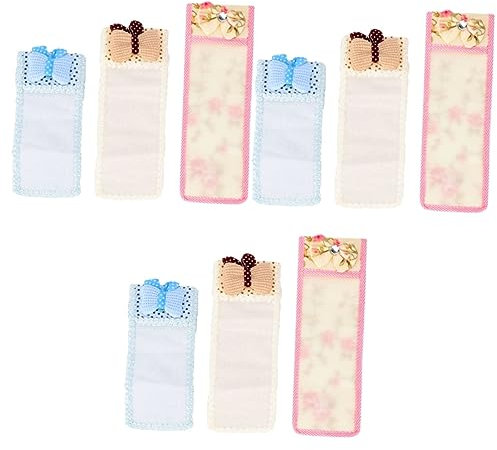 Gatuida 9pcs Cover for Tv Air Condition Remote Controler Lace Fabric Bowknot Protector Protective Case for Remote Use in Home Office Random Color