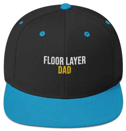 Floor Layer Dad Hat (Embroidered Snapback Cap) Floor Layer Apparel Black/Teal