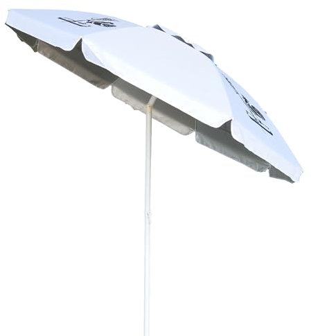 LIFE IS Ombrellone Mare da Spiaggia 200 cm. Palo da 32 mm con Snodo. Tessuto in Poliestere con Spalmatura anti UV interna. Camino antivento. Stampa Romagnola