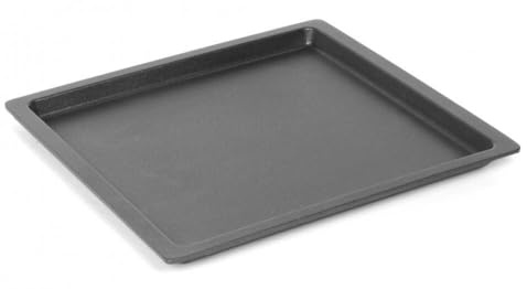 AMT Gastroguss Gastronorm Récipient plat GN 2/3 lisse, non induction, 35,4 cm x 32,5 cm, hauteur 2 cm, sans poignées, finition anti-adhésive Lotan®, AMZN-23733