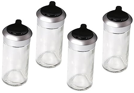 Garneck 100ml Küche Gewürz Glas Set Salz Glas Mit Edelstahl Abdeckung Organisiert Würze Box