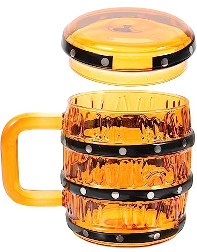 Amosfun Pirate Beer Mug Retro Beer Cup Glass Beer Cup Present Sturdy and Safe Elegant and High-end