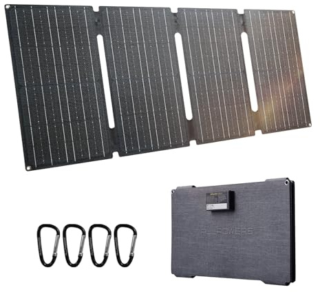 ALLPOWERS SP027 Panneau solaire pliable 100W IP66 étanche, Kit de panneau solaire portable avec sortie 18 V, module d'efficacité 22%, centrale chargeur solaire Portable pour camping, caravane, jardin
