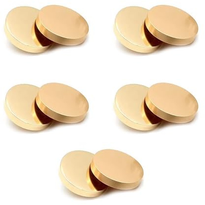 Bvxchg Metall Flache Knöpfe Gold Knopfnadeln Jeans Knöpfe für Lose Jeans für Anzug, Jacken, Hemd, Hose (10 mm), Packung mit 10 Stück