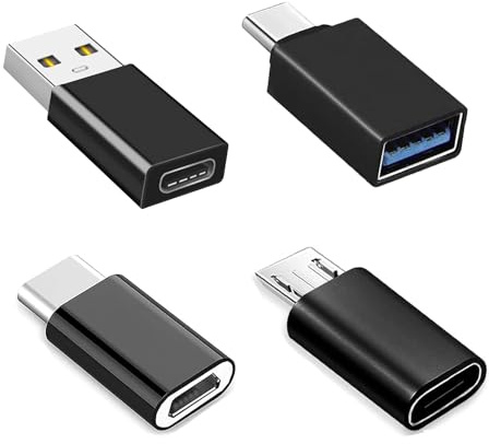 4 Piezas Adaptadores USB C, Adaptador USB C a USB 3.0 OTG, Adaptador Micro USB a USB C, Compatible con Samsung