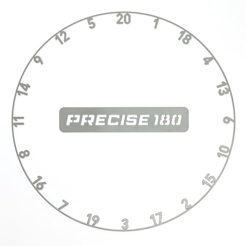 Precise180 - Onepiece Zahlenring - Nordic Grey - Premium Dartzahlenring aus 2mm dicken Stahl - 11 Farben - Dartscheiben Nummernring - Dartzubehör