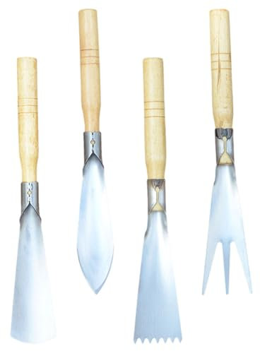 ANDRESLAD 4 Pz spatola in acciaio inossidabile cesoie da potatura pale per giardinaggio kit da giardinaggio utensili giardinaggio frattazzo per rasatura cazzuole da giardino vanga portatile
