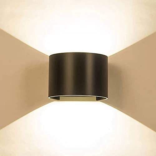 Prononi murali, cilindrico nero semplice semplice lanterna esterna a prova di umidità e impermeabile con applique a parete design luminoso a parete luce da parete per patio lampada da parete da
