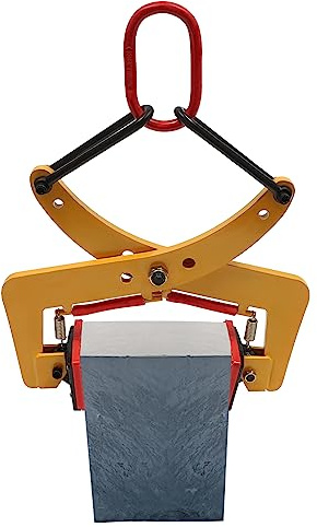 TONFEION Bordsteinzange Steingreifer 280kg Ziehkapazität, verstellbarer Backenöffnung (8-30cm), Versetzzange Plattenheber für Industrie, Lager und Gabelstapler