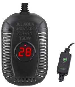 JULIAQUA Riscaldatore per Acquario con indicatore di Temperatura, scaldabagno Regolabile, Asta riscaldante per Pesci, Riscaldamento per Tartarughe 25 W / 50 W / 100 W / 150 W (G-150 W)