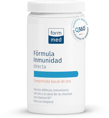 FormMed Fórmula Inmunidad Directa – 90 Pastillas – Suplemento con Zinc Citrato y Vitamina C – Refuerzo del Sistema Inmunitario y Defensas Naturales – Vegano Sin Gluten – Immun-in-form