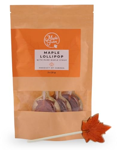 MapleFarm - Paleta de jarabe de arce - Maple syrup lollipop - Peso neto 60g