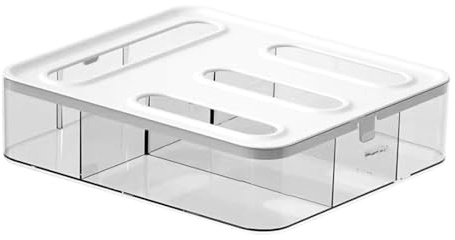 Zip Lock Bag Organizer - Food Storage Holder, Kitchen Drawer Compatible Dispenser | Gallon Quart Sandwich Snack Sorter, Eco Friendly Wooden Construction, Durable Household Container Divider for Pantry