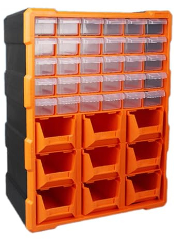 KESOTO Componenti Armadio di Stoccaggio con Pezzi con Cassetti Organizzatore Bullone Twist 38x16x47,5 Cm per Gioielli, Home Office, Stile b