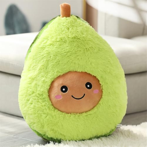 Niedliches Avocado Kuscheltier & Plüschkissen 20cm – Weiches Sofa-Kissen für Rückenstütze Kindergeburtstag