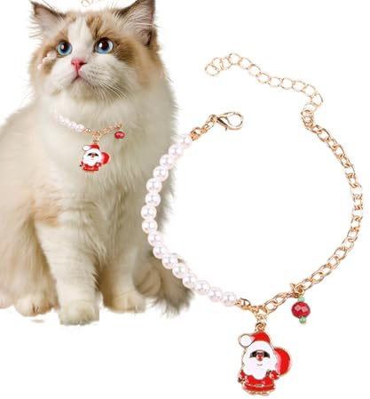 Dog Collar | Adjustable Jewelry Costume Accessories - Cat Collar Pearl Necklace,for Daily Wear Wedding Party Birthday Photography Christmas Decoration
