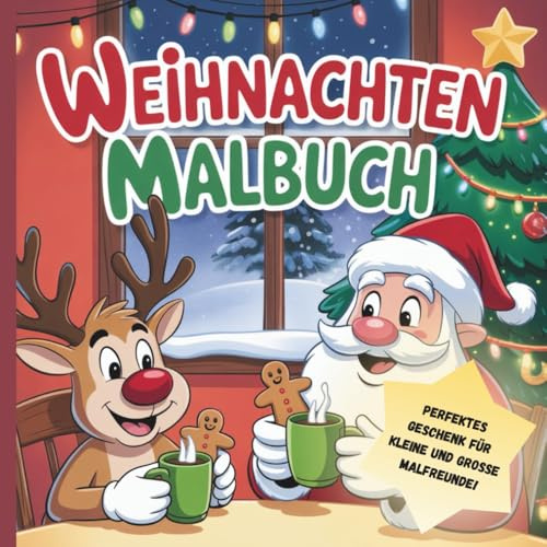Weihnachten Malbuch: Weihnachtliches Malbuch, Geschenkbuch für Erwachsene, Teenager und Kinder