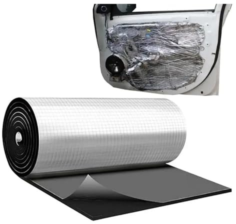 Tapis Isolant Auto Tapis D'isolation Phonique Pour Voiture Autocollant Insonorisant Pour Toit Imperméable Pour Capot Portière Toit Et Pare-feu(10MM)