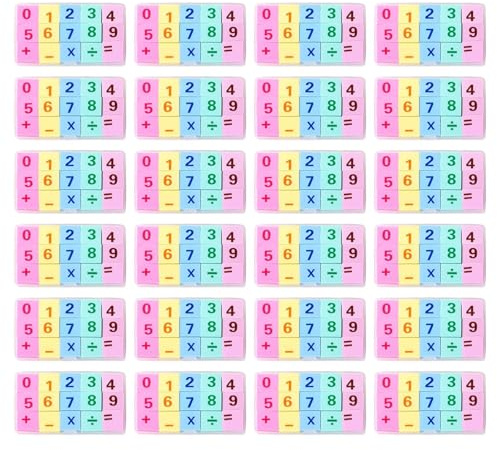 Gomas de Borrar Mini Para Niños - Material Escolar de Goma con Diseños | Borrador Matemático Multiplicación División Infantil | para Niños Niñas Estudiantes Recompensas Aula Práctica